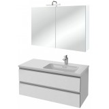 Мебель для ванной Jacob Delafon Vox 100 подвесная правая белая блестящая с зеркалом-шкафом