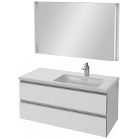 Мебель для ванной Jacob Delafon Vox 100 подвесная правая белый блестящий лак с зеркалом с подсветкой