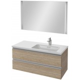 Мебель для ванной Jacob Delafon Vox 100 подвесная правая квебекский дуб с зеркалом с подсветкой