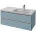 Мебель для ванной Jacob Delafon Vox 100 подвесная правая матовый аквамарин с зеркалом с подсветкой