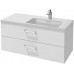Мебель для ванной Jacob Delafon Vox 100 подвесная правая с 2-мя ящиками с изогнутой ручкой белый блестящий лак