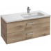 Мебель для ванной Jacob Delafon Vox 100 подвесная правая с 2-мя ящиками с прямоугольной ручкой квебекский дуб