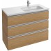 Мебель для ванной Jacob Delafon Vox 100 подвесная правая с 3-мя ящиками ореховое дерево