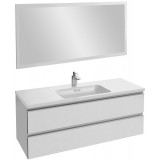 Мебель для ванной Jacob Delafon Vox 120 подвесная белая блестящая с зеркалом со светодиодной подсветкой