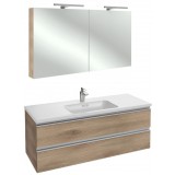 Мебель для ванной Jacob Delafon Vox 120 подвесная квебекский дуб с зеркалом-шкафом