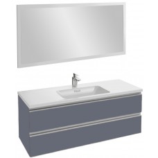 Мебель для ванной Jacob Delafon Vox 120 подвесная насыщенный серый матовый с зеркалом со светодиодной подсветкой
