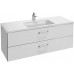 Мебель для ванной Jacob Delafon Vox 120 подвесная с 2-мя ящиками с изогнутой ручкой белая блестящая