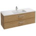 Мебель для ванной Jacob Delafon Vox 120 подвесная с 2-мя ящиками с прямоугольной ручкой ореховое дерево