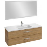 Мебель для ванной Jacob Delafon Vox 120 подвесная с 2-мя ящиками с прямоугольной ручкой ореховое дерево с зеркалом со светодиодной подсветкой