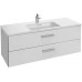 Мебель для ванной Jacob Delafon Vox 120 подвесная с 2-мя ящиками с угловой ручкой белый блестящий лак
