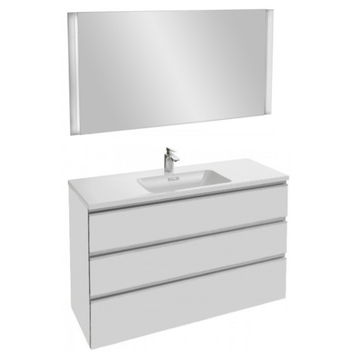 Мебель для ванной Jacob Delafon Vox 120 подвесная с 3-мя ящиками белая блестящая