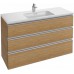 Мебель для ванной Jacob Delafon Vox 120 подвесная с 3-мя ящиками ореховое дерево