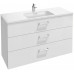 Мебель для ванной Jacob Delafon Vox 120 подвесная с 3-мя ящиками с изогнутой ручкой белая блестящая