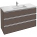 Мебель для ванной Jacob Delafon Vox 120 подвесная с 3-мя ящиками светло-коричневая глянцевая
