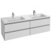 Мебель для ванной Jacob Delafon Vox 140 подвесная белый блестящий лак