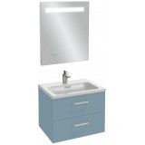 Мебель для ванной Jacob Delafon Vox 60 подвесная с 2-мя ящиками с изогнутой ручкой матовый аквамарин