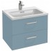 Мебель для ванной Jacob Delafon Vox 60 подвесная с 2-мя ящиками с изогнутой ручкой матовый аквамарин