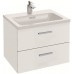 Мебель для ванной Jacob Delafon Vox 60 подвесная с 2-мя ящиками с прямой ручкой белая блестящая