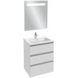 Мебель для ванной Jacob Delafon Vox 60 подвесная с 3-мя ящиками белая блестящая