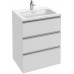 Мебель для ванной Jacob Delafon Vox 60 подвесная с 3-мя ящиками белый блестящий лак