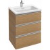 Мебель для ванной Jacob Delafon Vox 60 подвесная с 3-мя ящиками ореховое дерево
