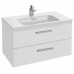 Мебель для ванной Jacob Delafon Vox 80 подвесная с 2-мя ящиками с прямой ручкой белая блестящая