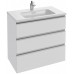 Мебель для ванной Jacob Delafon Vox 80 подвесная с 3-мя ящиками белый блестящий лак
