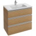 Мебель для ванной Jacob Delafon Vox 80 подвесная с 3-мя ящиками ореховое дерево