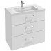 Мебель для ванной Jacob Delafon Vox 80 подвесная с 3-мя ящиками с изогнутой ручкой белый блестящий лак