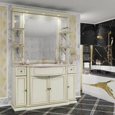 Мебель для ванной Opadiris Корсо Оро 135 напольная слоновая кость