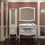 Мебель для ванной Opadiris Лаура 100 напольная белая с патиной Vidima Box