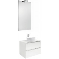 Мебель для ванной Roca Inspira 60 подвесная белая с раковиной Inspira round 37 см