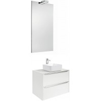 Мебель для ванной Roca Inspira 60 подвесная белая с раковиной Inspira square 37 см