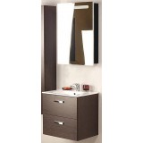 Мебель для ванной Roca Victoria Nord 60 подвесная левая зеркальный шкаф черный глянцевый