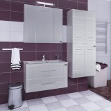 Мебель для ванной СанТа Омега 80 подвесная с зеркалом Стандарт 80 свет