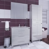 Мебель для ванной СанТа Омега 90 напольная с зеркалом Стандарт 90