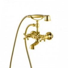 Смеситель Kaiser Carlson Style 44222-3/44223-3 GOLD для ванны с душем, золото