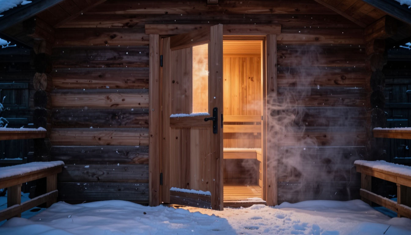 дверь в баню